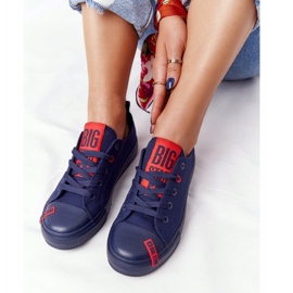 Adidași de dama Big Star HH274676 Blue Navy roșu albastru marin 2