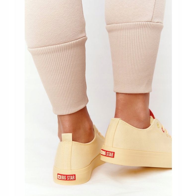 Adidași pentru femei Big Star HH274680 Galben 1