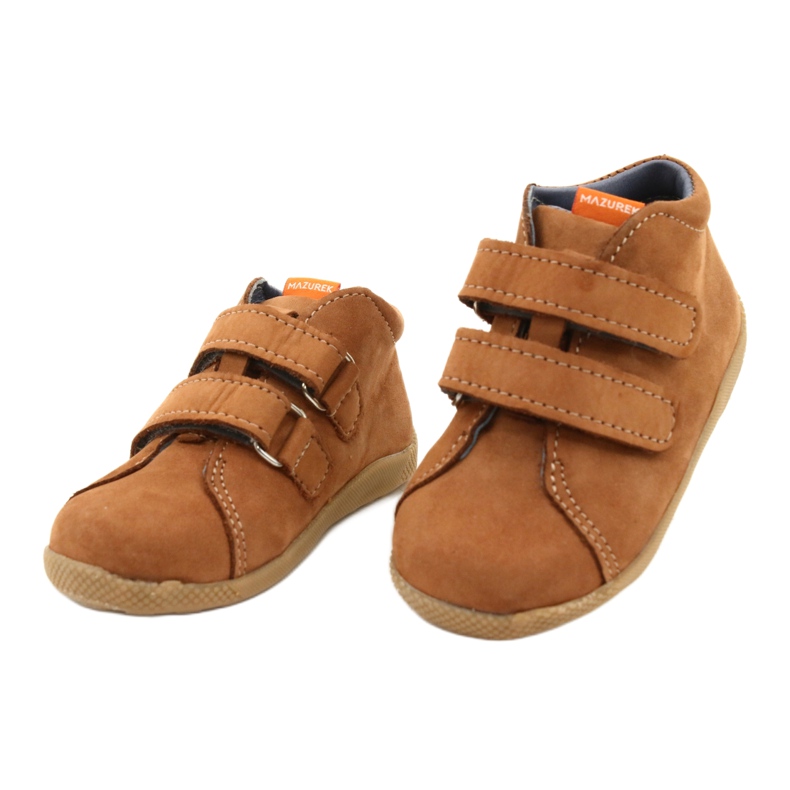 Pantofi din piele cu velcro Mazurek, maro 264 1 Pantofi din piele cu velcro Mazurek, maro 264 1