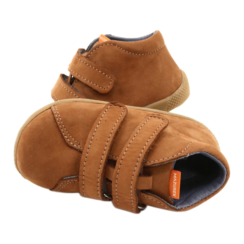 Pantofi din piele cu velcro Mazurek, maro 264 4 Pantofi din piele cu velcro Mazurek, maro 264 4