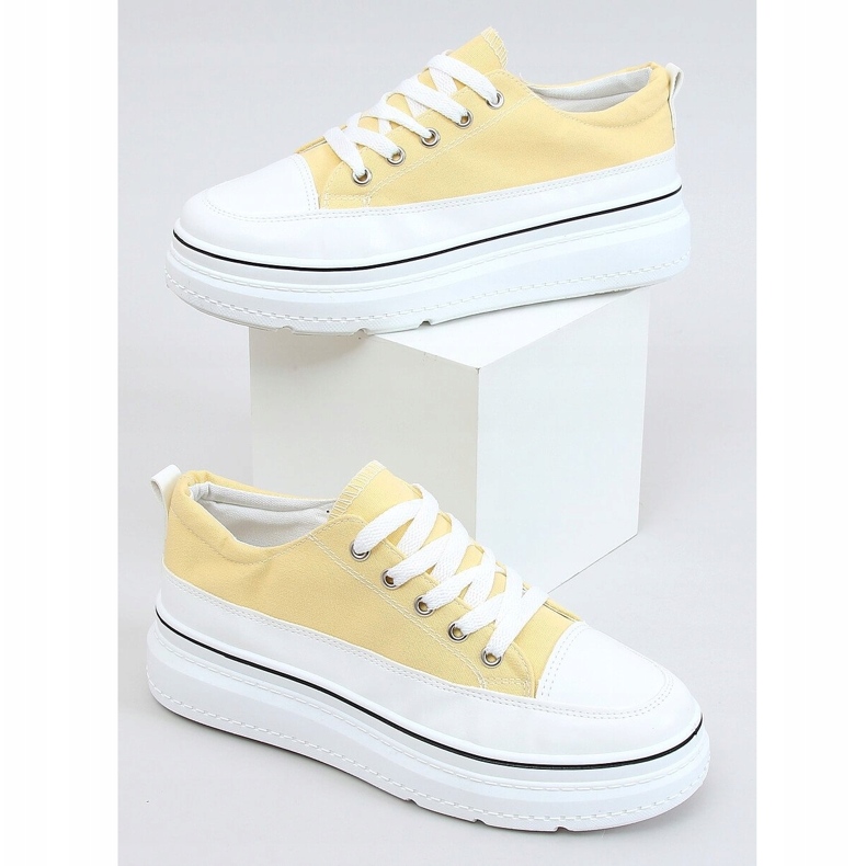 Adidași galbeni cu talpă înaltă BL228P 1