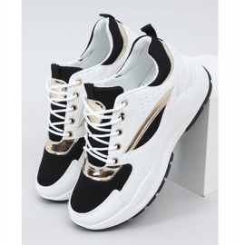Încălțăminte sport alb-negru 9795 Negru de aur 1