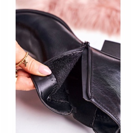 J. Star Cizme calde pentru femei Cizme Jodhpur Pe toc negru pentru totdeauna 4