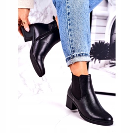 J. Star Cizme calde pentru femei Cizme Jodhpur Pe toc negru pentru totdeauna 2