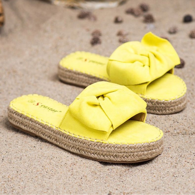 Seastar Espadrile din piele de căprioară galben 1