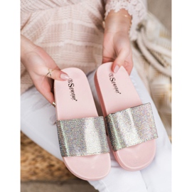 Seastar Papuci Cu Cristale roz 2 Seastar Papuci Cu Cristale roz 2