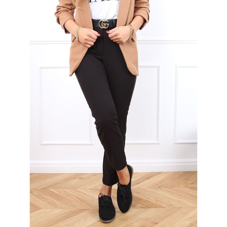 Mocasini cu șiret negru G325 Negru 1