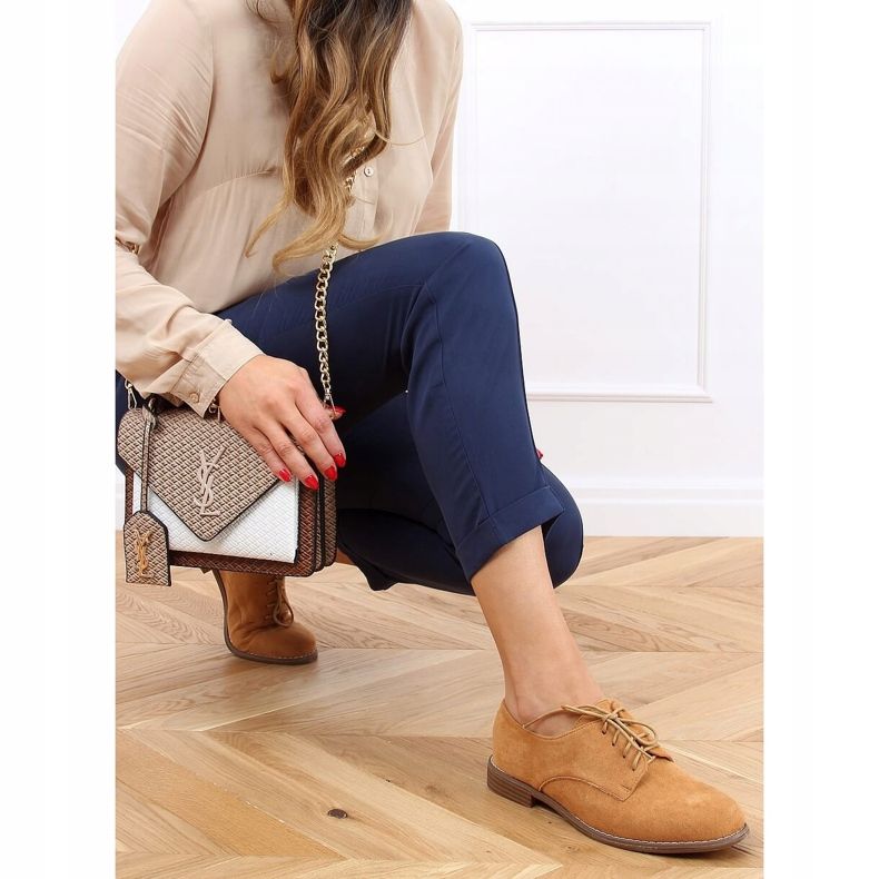 Mocasini cu șireturi Camel G325 maro 1