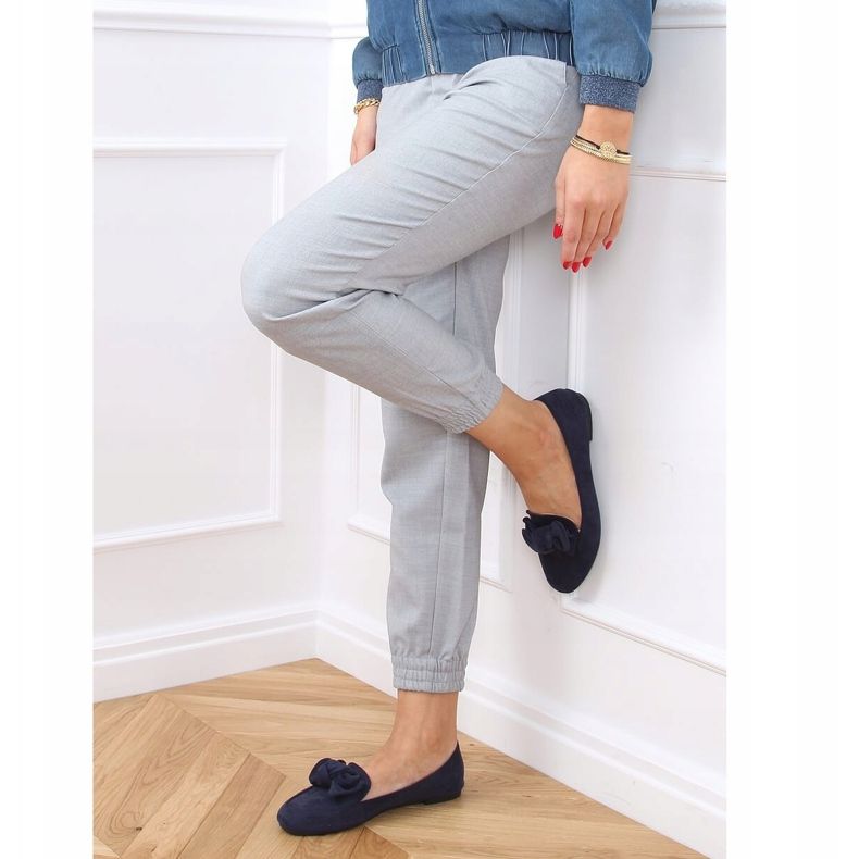 Mocasini bleumarin pentru femei 9086 Albastru albastru marin 2