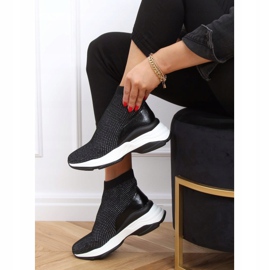 Pantofi sport negri RQ286 negri pe un toc ascuns negru 1