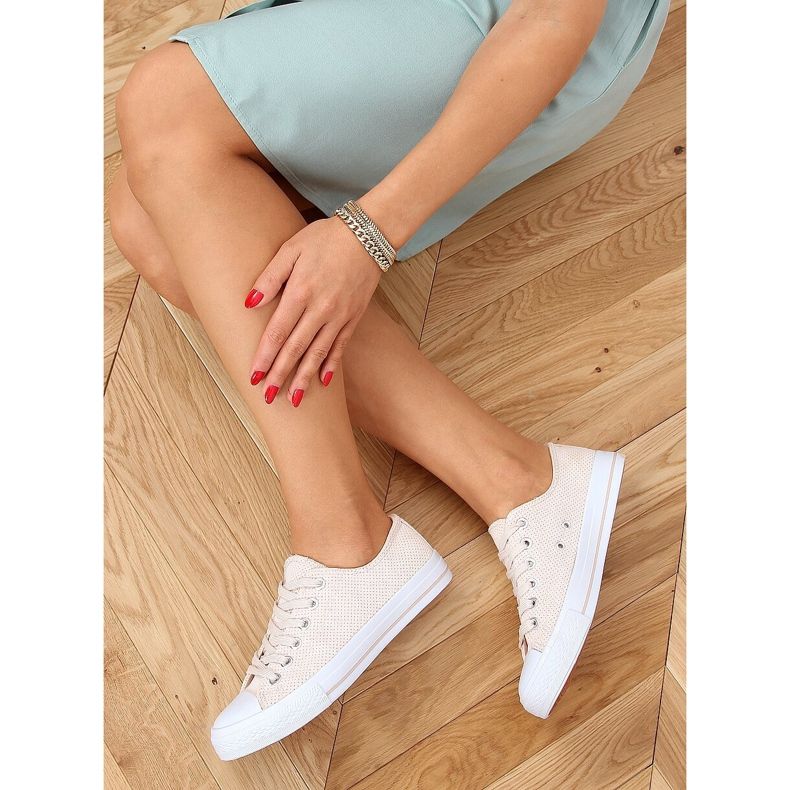 Adidași pentru femei bej și roz C949 Nude Color 2