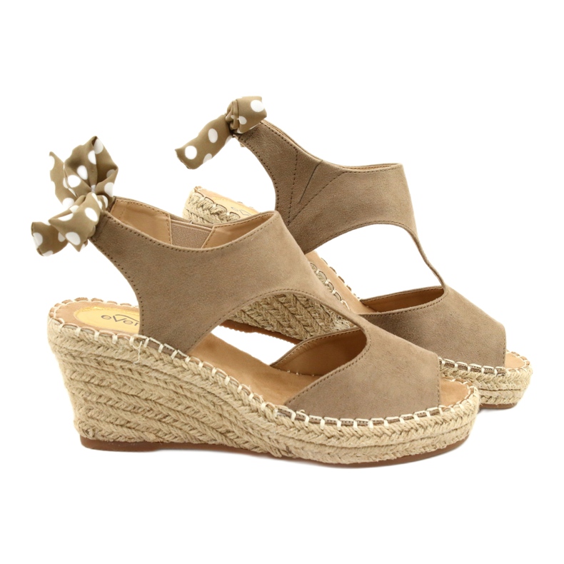 Sandale de damă On Wedge Taupe Monroe bej 3