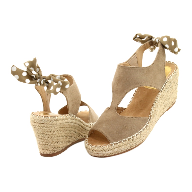 Sandale de damă On Wedge Taupe Monroe bej 2