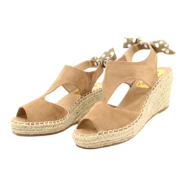 Sandale de espadrille bej pentru femei cu un arc jezzi 21SD98-3593 1