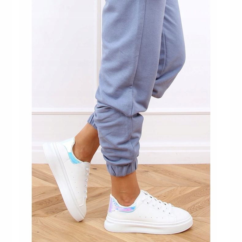 Adidași de damă albi A88-63 Silver 1