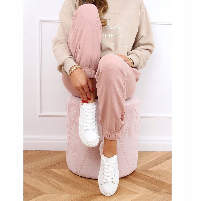 Adidași de damă albi și roz A88-63 Roz 1