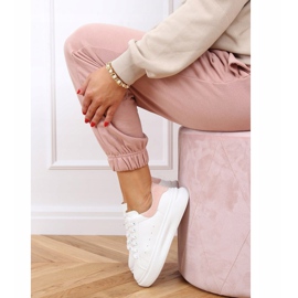 Adidași de damă albi și roz A88-63 Roz 2