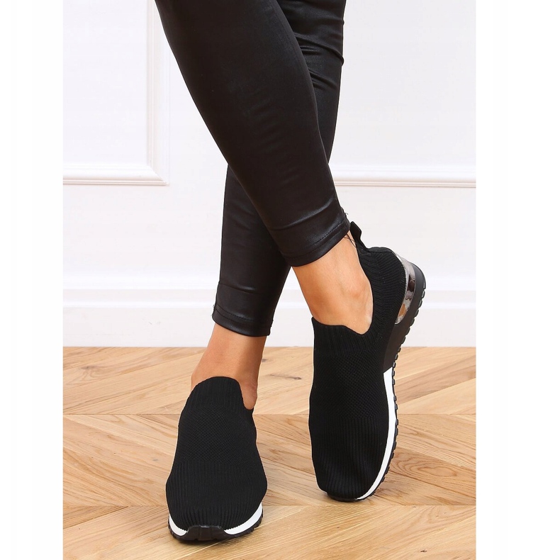 Negru LDH006 Șosete negre pantofi sport 2