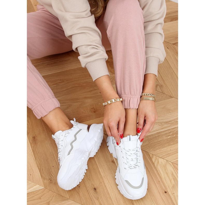 Alb 9933 Pantofi sport albi 1