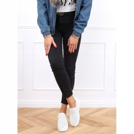 Adidași alunecați pe tocuri cu toc alb HY-251 Alb 2