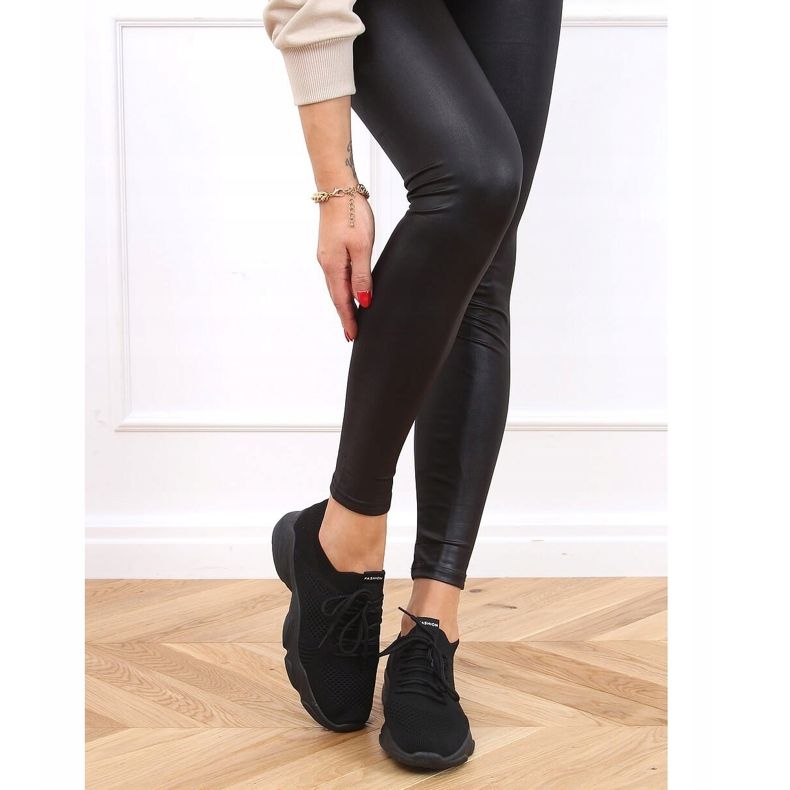 Pantofi sport șosete negre FF-10 negre negru 2