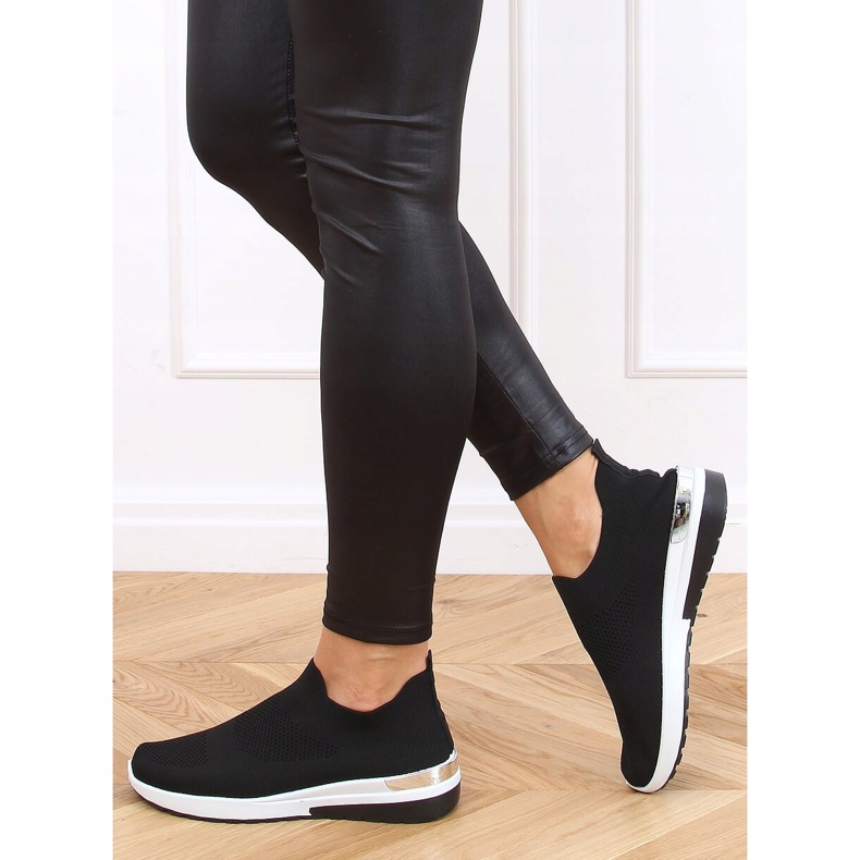 Pantofi sport negri pentru șosete negre G-362 negru 2