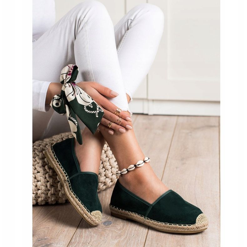 Kayla Espadrile deschise ușoare verde 1