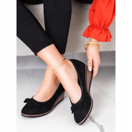 Vinceza Pompe cu pană ajurată negru 2