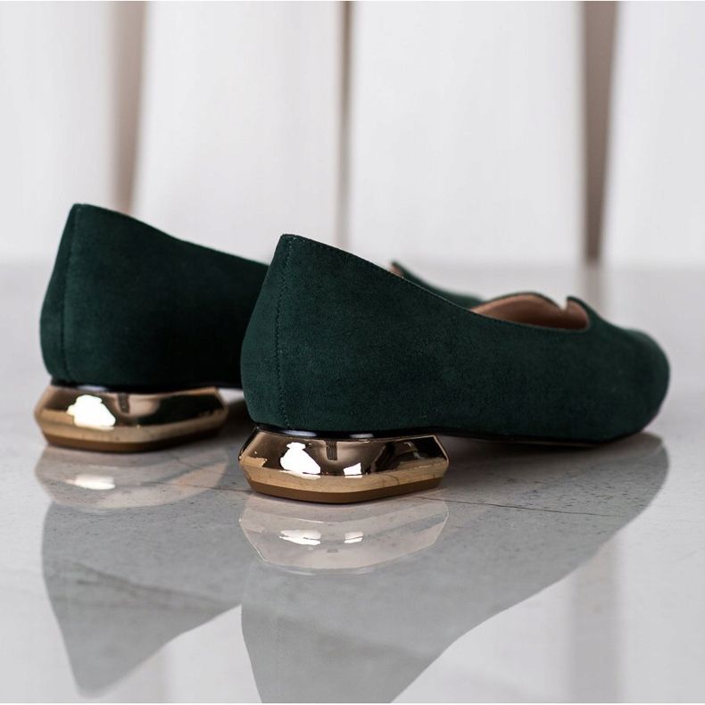 Pompele Cu Toc Auriu VINCEZA verde 2