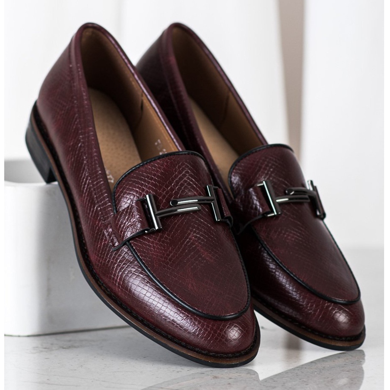 Pantofi Sergio Leone cu imprimeu de șarpe roșu 2