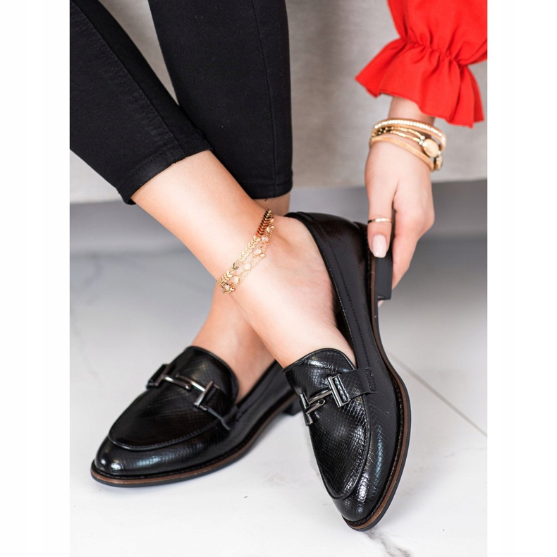 Pantofi Sergio Leone cu imprimeu de șarpe negru 1