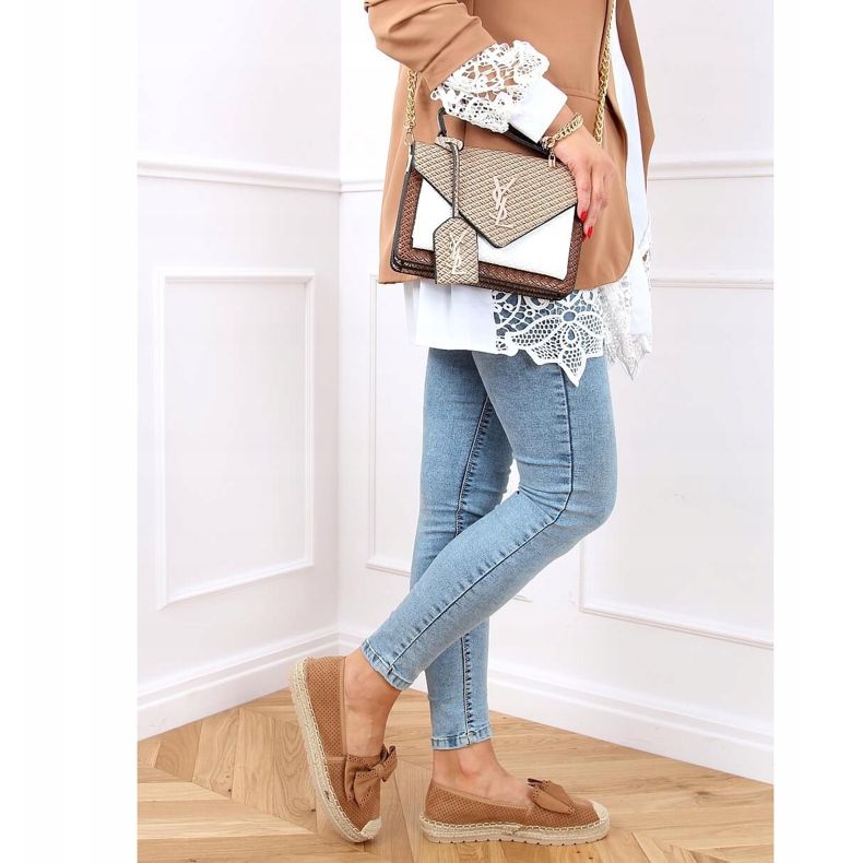 Espadrile pentru femei cămilă J131-22 Camel maro 2