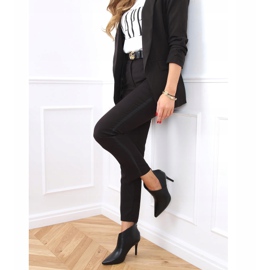 Cizme negre pe un ac decupate negru 9561 Negru 1