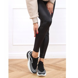 Șosete negre BX1820-SP BLACK / WHITE pantofi sport alb negru 2