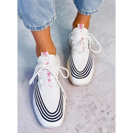 Șosete sport albe BX1820-SP ALB / NEGRU 2