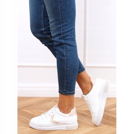 Adidași de damă albi CC-40 Roz 2