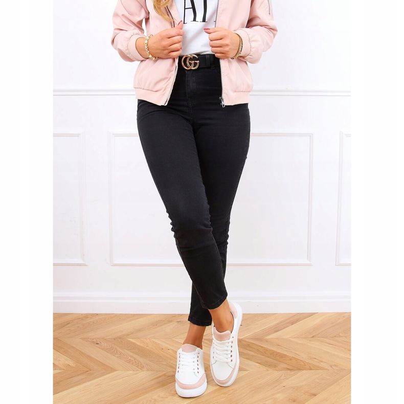 Adidași de damă albi 6110 Roz 2