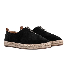 Espadrile negre cu fermoar Jaiden negru 1