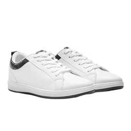 Adidași albi cu insert holografic negru Madalynn 1