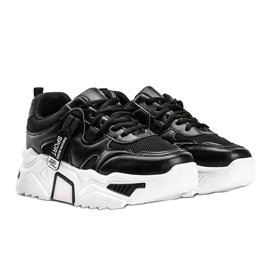 Adidași negri cu talpă groasă Cristina negru 1