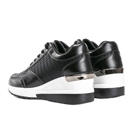 Adidași negri lucioși pe pană Mara negru 1