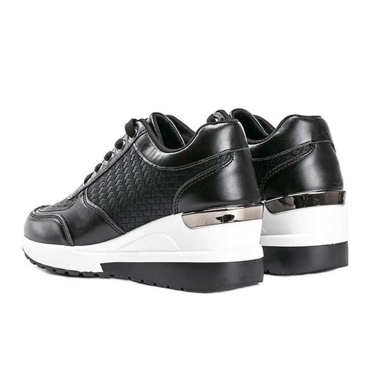 Adidași negri lucioși pe pană Mara negru 1