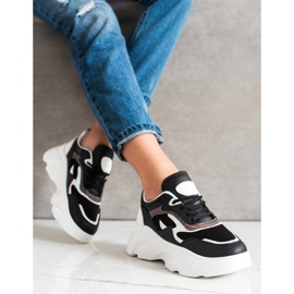 SHELOVET Adidași la modă alb negru 2