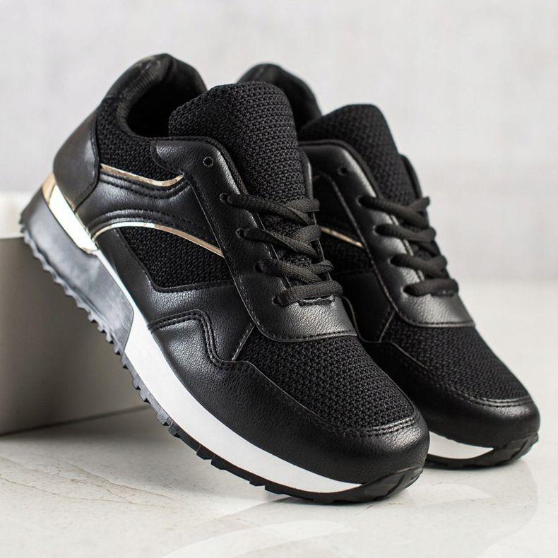 SHELOVET Adidași cu stil pentru primăvară negru 1