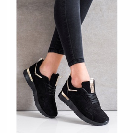 SHELOVET Adidași din piele neagră negru 2