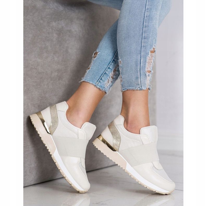 SHELOVET Adidași eleganți cu alunecare bej 1