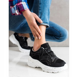 SHELOVET Adidași cu platou decorativ negru 1