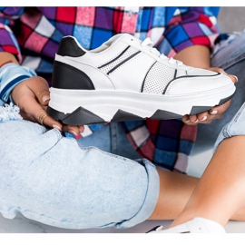 SHELOVET Pantofi sport casual alb negru 1
