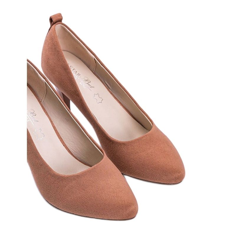 Pompele roz pe un toc stilț Cameron 1 Pompele roz pe un toc stilț Cameron 1