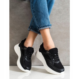 Weide Adidași negri cu sclipici negru 1